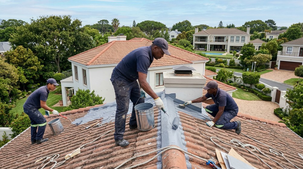 Parapet wall waterproofing on a double-storey Panorama home